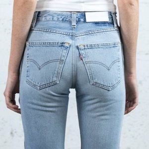 RE/DONE LEVI’S VINTAGE JEANS HIGH RISE ANKLE CROP